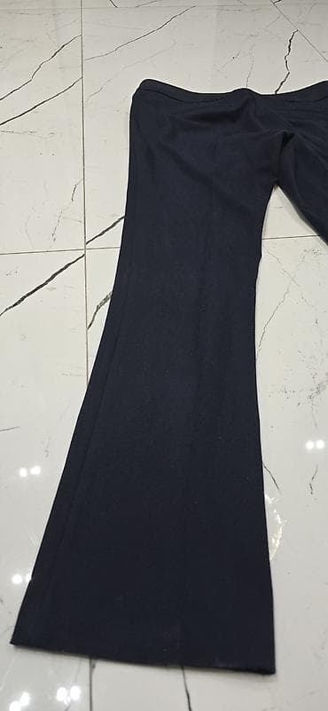 salvar: Qadın şalvarı – tünd göy rəng - Model: klassik, azca genişlənən paça — 2