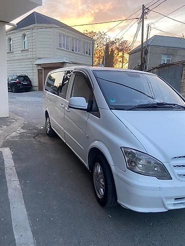 Mercedes-Benz Vito mikroavtobus - Kuzov: ağ rəng, uzun baza, sürgülü — 6