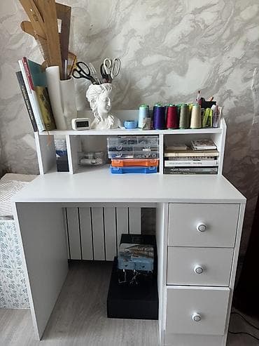mdf qapi: Düz masa, Stulsuz, Polkalı, Siyirməli, MDF — 5