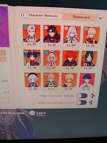 playstation store: Genshin Impact hesabı – Character Showcase ekranı - Platform — 1