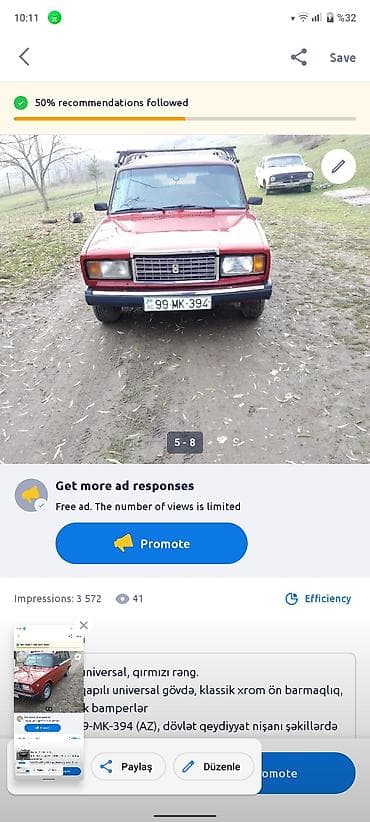 ford transit kreditle satisi: VAZ 2104, universal, qırmızı rəng. - Kuzov: 5 qapılı universal gövdə — 5