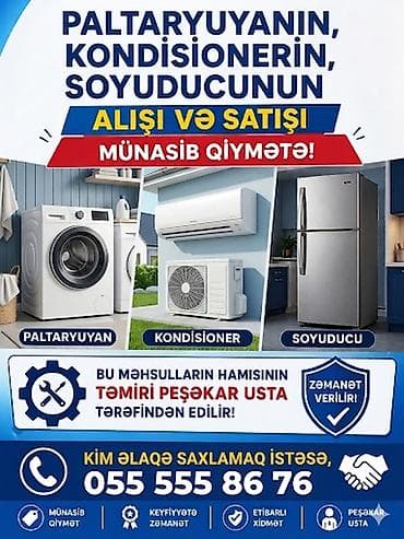 Məişət texnikasının alışı və satışı – paltaryuyan, kondisioner — 1