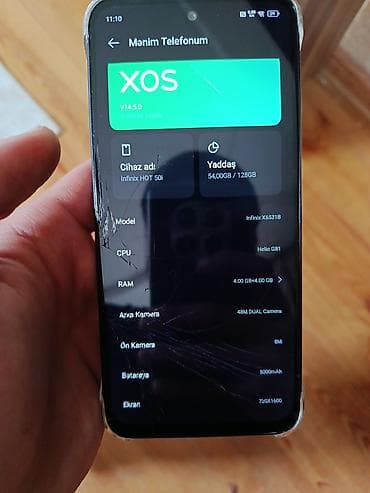 Infinix HOT 50i, 128 GB, rəng - Qara — 9