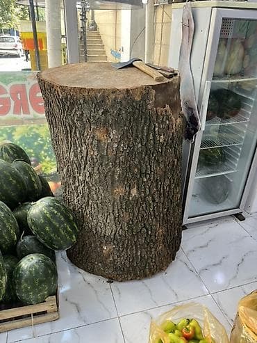 мох: Böyük ölçülü ət doğrama kötüyü (taxta kötük) - Təbii, qalın gövdədən — 3