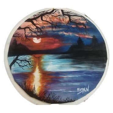 проигрыватель пластинок баку: Rəssam : Fidan Mahmudova Əsər : "Günəşin süqutu" (2022) Texnika  — 1