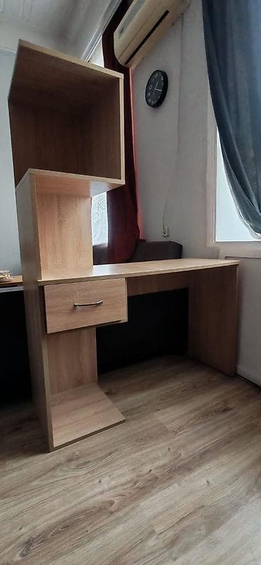 reception masasi: Düz masa, Polkalı, Siyirməli, MDF — 4