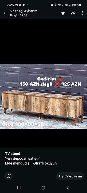 televizor atliqi: Siyirməsiz, Polkalı, Zəmanətsiz, Kredit yoxdur — 6