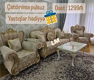 Klassik dəst : 1299₼ Divan+2 kreslo ⚜️ Yeni və sifarişlə Rəng — 1