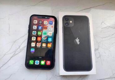 iphone 13 pro max dubai version: IPhone 11, 128 GB, Midnight, Simsiz şarj, Face ID, Sənədlərlə — 1