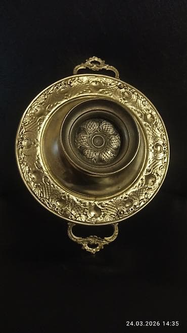 kas: Məhsul: Mis qab – kolleksiya üçün köhnə tipli metal qazan/kasa 1910 — 4