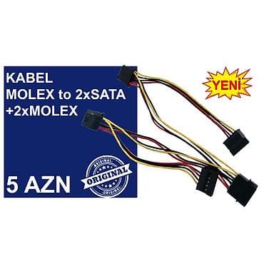 Kabellər "MOLEX/SATA to SATA/MOLEX Original" MƏHSULLAR TAM — 4