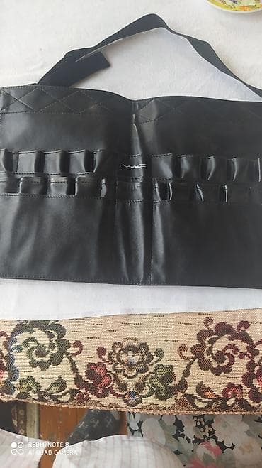 MAC vizajist kəməri – fırça və alət çantası - Material: qara süni