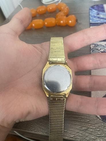 Kişi ayaqqabıları: Qol saatı, rəng - Qızılı — 2