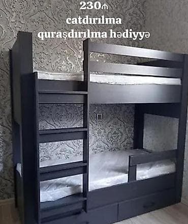 2 ci el kravatlar: 230₼ ikimərtəbəli carpayı Təzə cartpayl Matras daxil Ölcü 1.30 m — 1