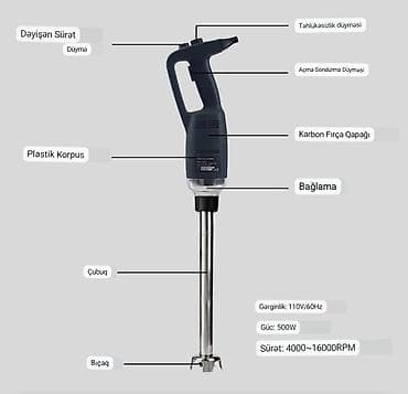 Əl Blenderi Immersion Blender Model: CT-IB500LF Güc 500 watt Dovriyye — 4