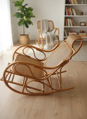 ev üçün yelləncəklər: Zontiksiz, Həsir toxunuşlu — 1