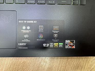 macbook çanta: İşlənmiş ASUS TUF Gaming, 17 ", AMD Ryzen 7, 512 GB, Ünvandan götürmə, Ödənişli çatdırılma, Rayonlara çatdırılma — 6