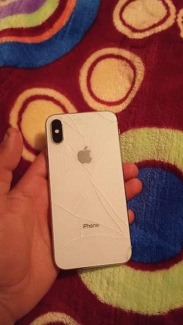 samsung a11 64gb: IPhone X, Gümüşü, Qırıq — 1