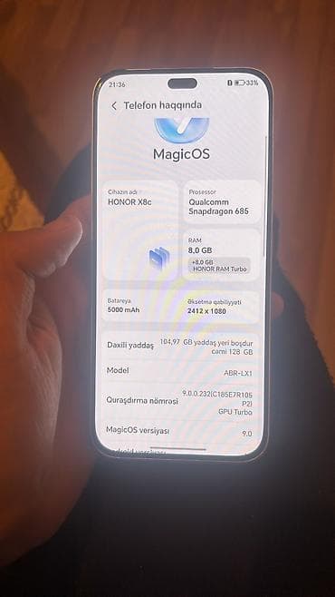 pc oyunlar: Honor X8c, 128 GB, rəng - Ağ — 1