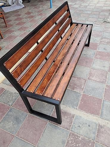 Dördbucaq masa, Açılmayan, Skameykalar ilə, Metal — 5