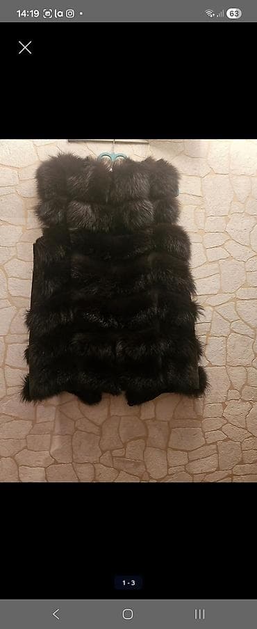 online geyim: Qadınlar üçün tük kürk jilet - Rəng: tünd qəhvəyi/şabalıd - Dizayn: ön — 3