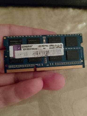 ТВ и видео: Оперативная память (RAM) Kingston, 4 ГБ, 1600 МГц, DDR3, Для ноутбука, Б/у — 1