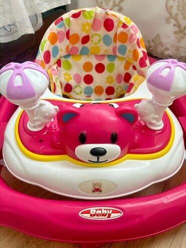 Tibbi avadanlıq: Uşaq gəzdirəni (walker) - Rənglər: çəhrayı/ağ çərçivə, rəngarəng — 2