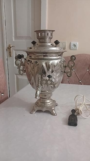 iphone 13 barter: Elektrik samovar - Korpusu: klassik naxışlı, cilalanmış metal gövdə — 2