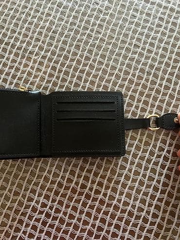 pul kiseleri: Qara rəngli kompak tərzli pul kisəsi - Material: hamar teksturalı — 5