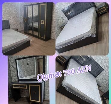 односпальная кровать: 2 односпальные кровати, Шкаф, Тумба, 2 тумбы, Азербайджан, Новый — 2