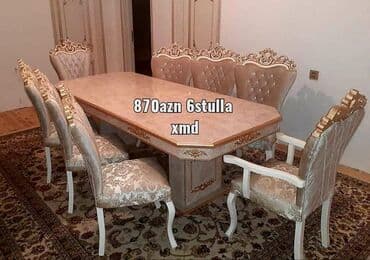 Masa və oturacaq dəstləri: 👑Tumbali Masa dəsti **İstehsalın özündən alin həm vaxtiniza həm — 6