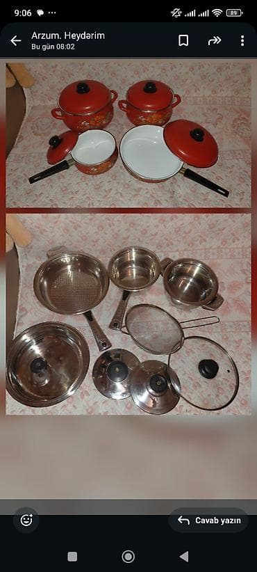 hamam ref: Nahar dəsti, rəng - Ağ, Farfor — 8