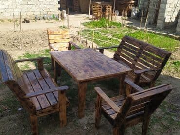 Ev üçün mebel: Restoran və bağ üçün masa ve stullar ( masa kreslo ve oturacaqlar,) — 6