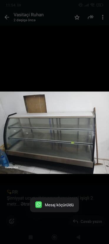 Ticarət tərəziləri: 💫RR Şirniyyat ucun vitrin soyuducu içersi işiqli 2 metr Qiymet — 1