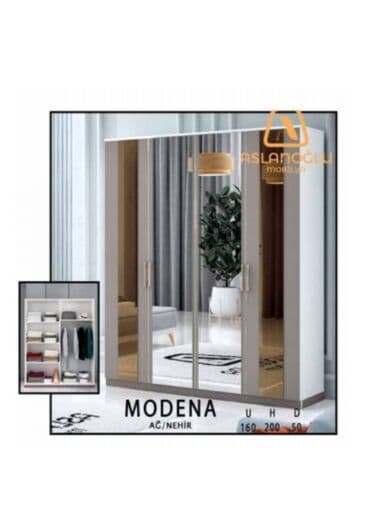 gəncə şkaf: Yeni, Açılan, 4 qapılı Düz dolab, Qarderob, paltar dolabı, Türkiyə — 1