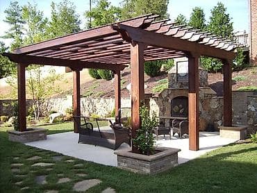 kixna mebeli: Açıq hava məkanları üçün taxta pergola – həyət, bağ və terraslar üçün — 2