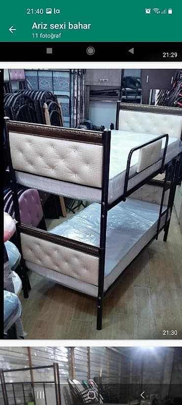 qız ucun carpayı: Oğlan və qız üçün, Yeni, Çarpayı, Matras ilə, Siyirməsiz, Laminat — 1