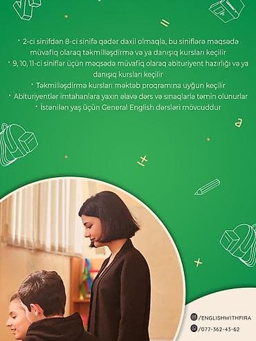 reks: Müəllim, İndilis dili, 1 ildən az təcrübə, Tam iş günü — 2