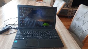 vətən kompüter: Toshiba noutbuk - Ekran: təxminən 15.6" mat ekran - Prosessor: Intel — 1