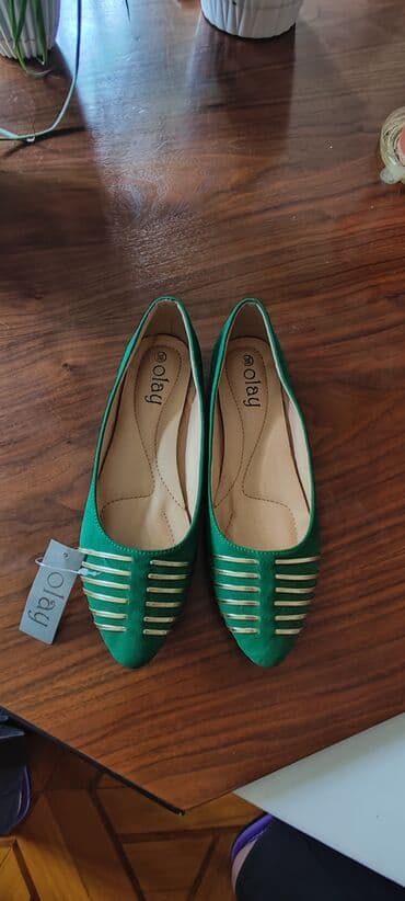 tangetka ayaqqabi modelleri: Tuflilər, Ölçü: 37, rəng - Yaşıl, Yeni — 2