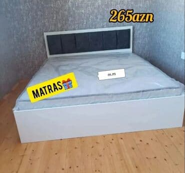 islenmis carpayilar: Yeni, İkinəfərlik çarpayı, Bazasız, Matras ilə, Siyirməsiz, Azərbaycan — 7