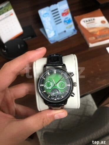 curren saatlari: İşlənmiş, Qol saatı, rəng - Qara — 1