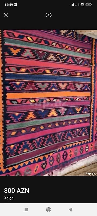 antik xalça: Qəbələ xalçası. 2 palas 1 xalça. 90 yıl 3.5metre palas Xalça 2 metre — 3