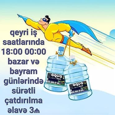 sərin su: Dispenser baçok (bidon) deşən iynə 30m.çatdırılma şəhər daxili 5m — 2