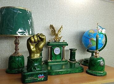 Настольные наборы: Masa üstü premium dəst – malaxit daşının imitasiyası teksturalı — 3