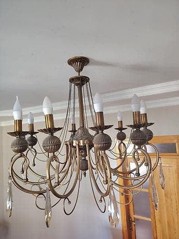 cilcıraq modelləri: Çılçıraq, 10 və daha çox lampa, Metal — 1