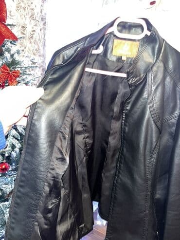 Toy paltarları və aksesuarları: Kapre qadin dəri gödəkçəsi – 6XL - Rəng: qara - Material: natural — 2