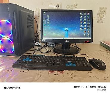 en ucuz komputer: Masaüstü kompüter seti – RGB fanlı korpus, monitor və klaviatura ilə — 7