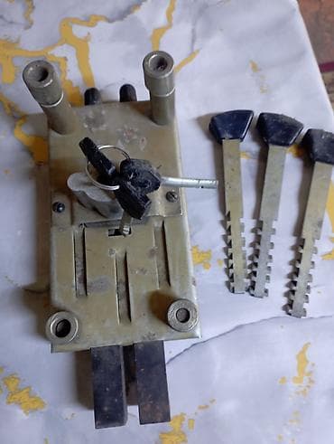 avropa qapi: Metal qapı üçün mexaniki sürgülü kilid komplekti - İri ölçülü, ikiqat — 1