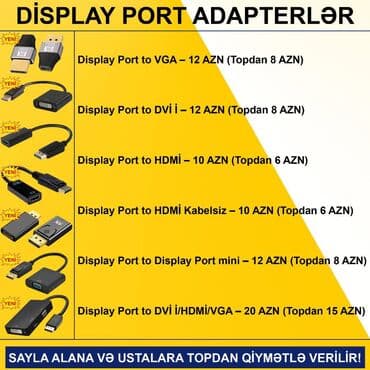 Masaüstü kompüterlər və iş stansiyaları: Display Port adapterlər SAYLA ALANA VƏ USTALARA TOPDAN QİYMƏTLƏ — 2